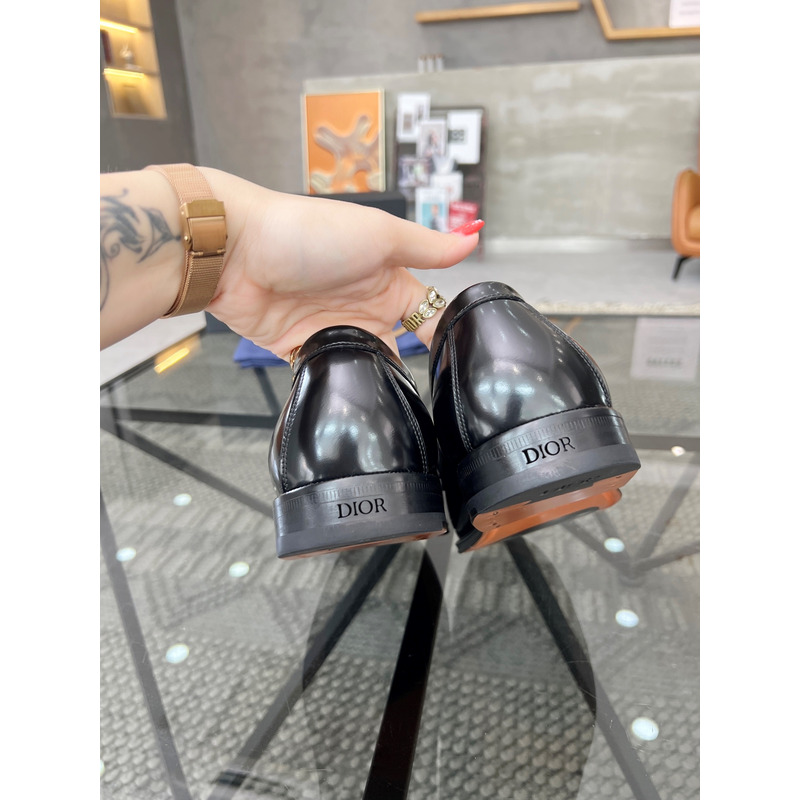 D*or granville polished calfskin loafer black