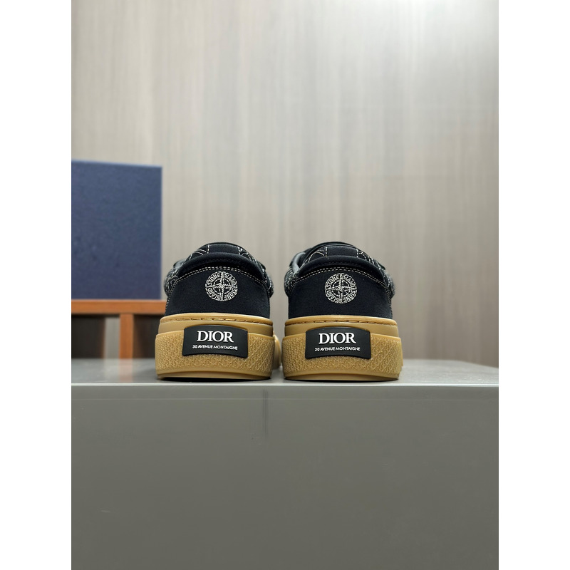 D*or and stone island b33 sneaker black  and brown