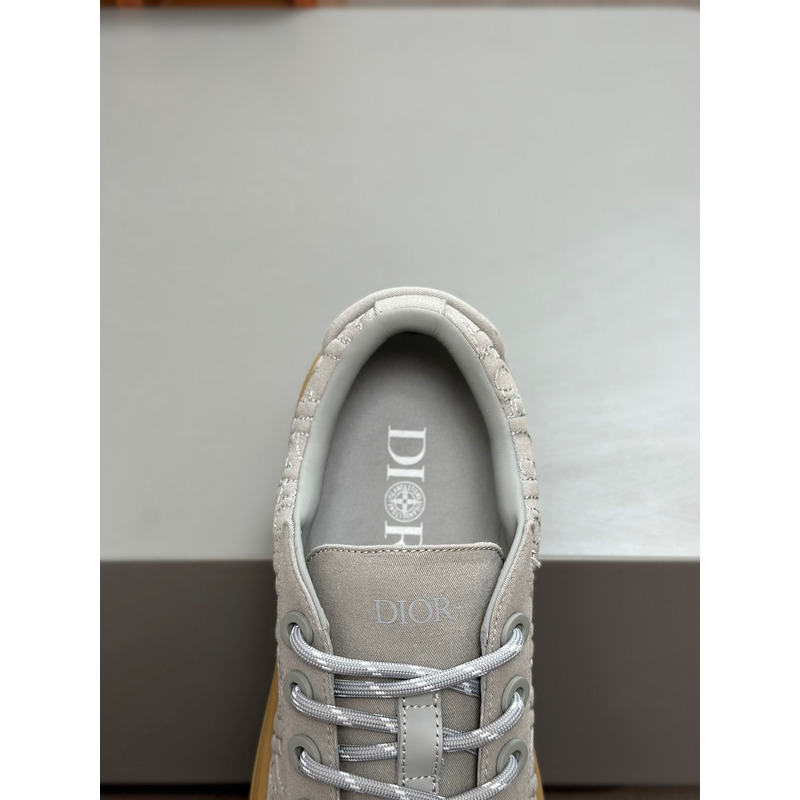 D*or and stone island b33 sneaker sliver and brown