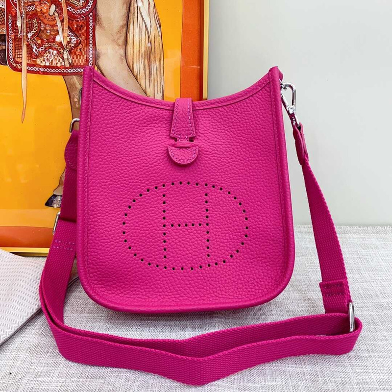 H**mes mini evelyne shoulder bag hot pink