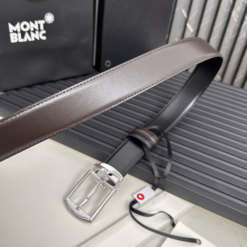 Mont blanc Black Belt Square Buckle