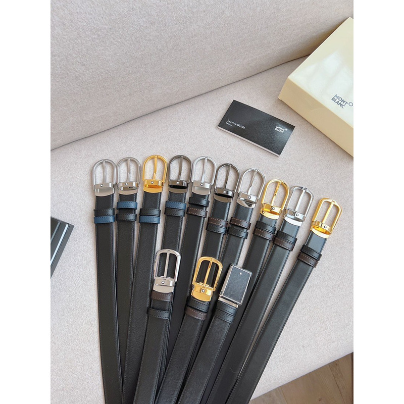 Mont Blanc Horseshoe Buckle Belt Black