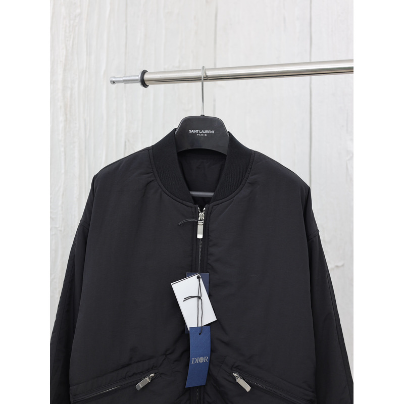 D*or x stone island habotai silk blend bomber jacket black