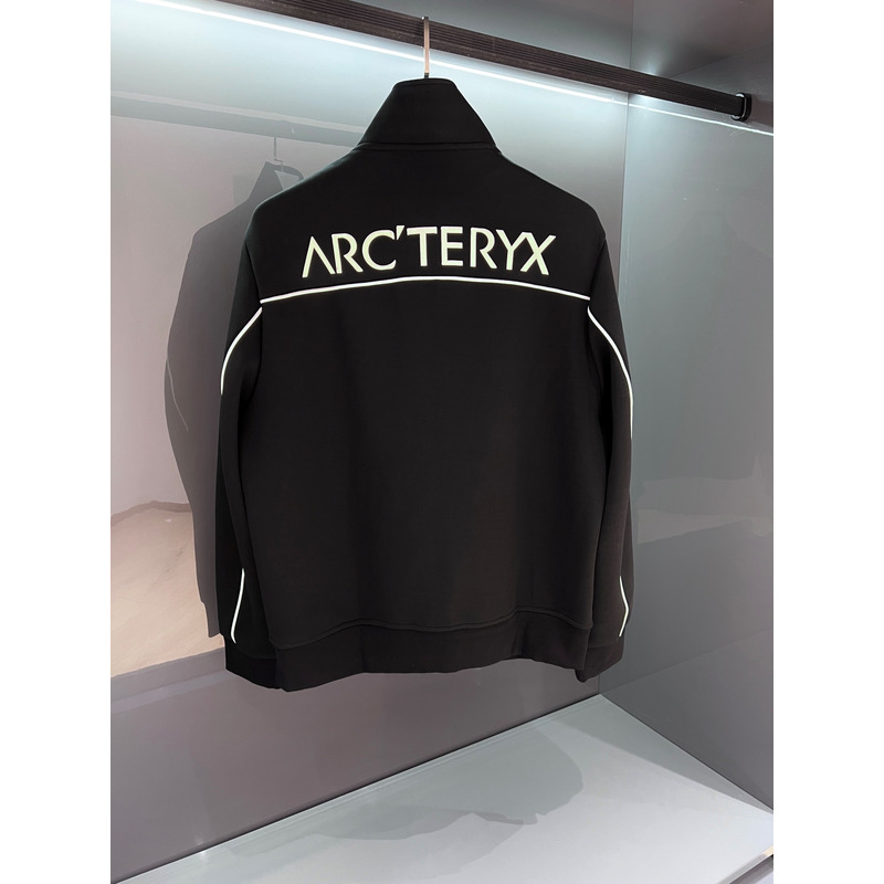 Arcteryx Logo Print Zip-up Tracksuits Black&White