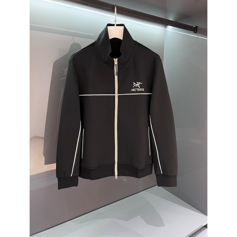 Arcteryx Logo Print Zip-up Tracksuits Black&White
