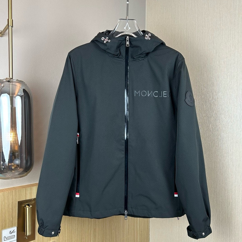 Moncler Zip-up Hoodie Jacket Black