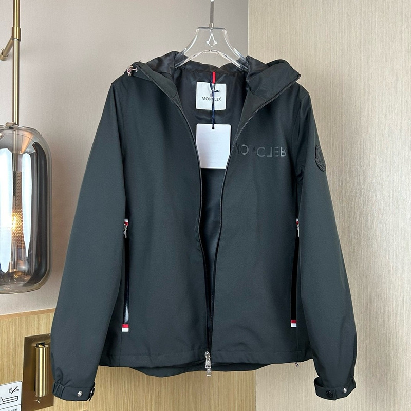 Moncler Zip-up Hoodie Jacket Black