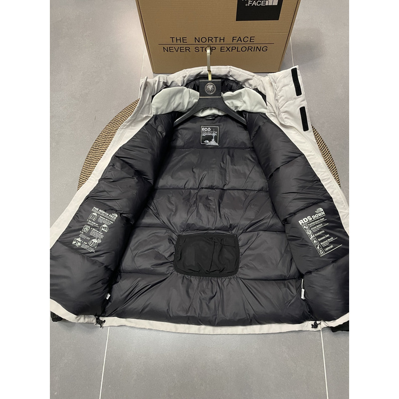 the n0*h F**e down jacket white