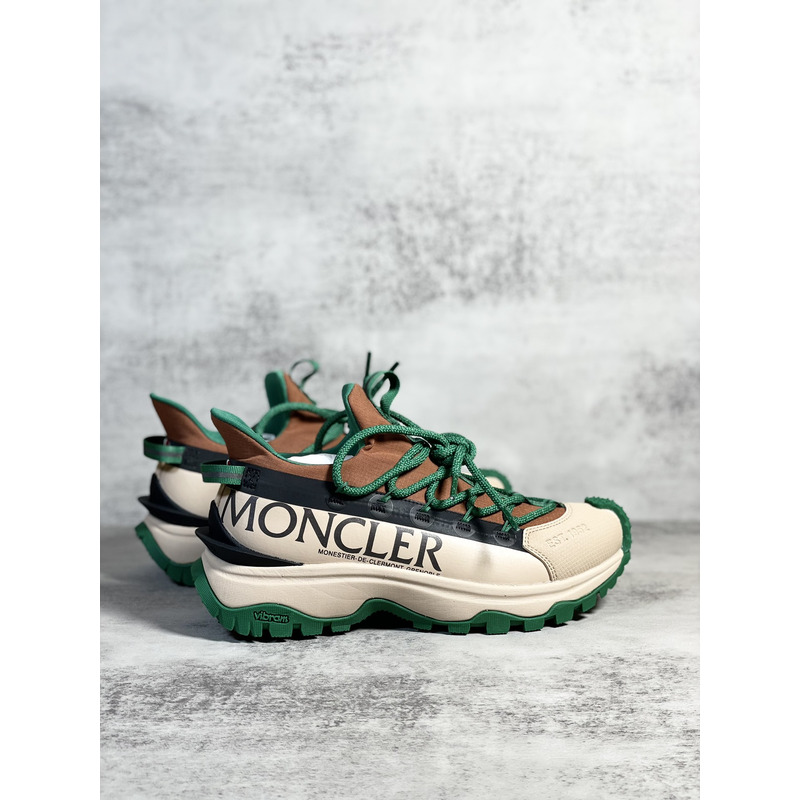 Moncler Trailgrip Lite2 Logo Print Ripstop And Rubber Sneakers Green
