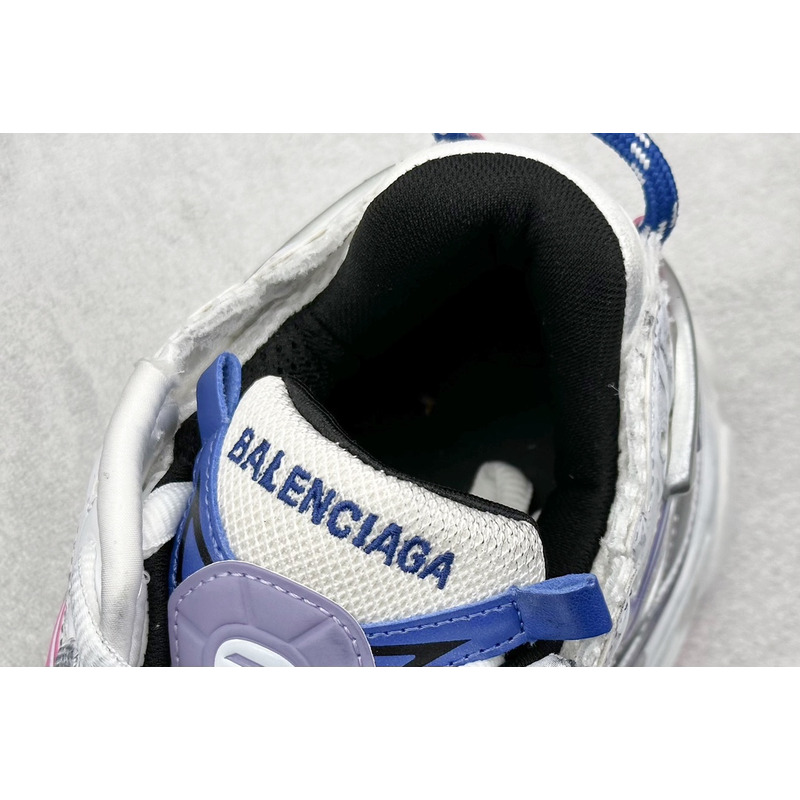 Ba*len*cia*ga mesh and nylon runner sneaker in pink blue and white