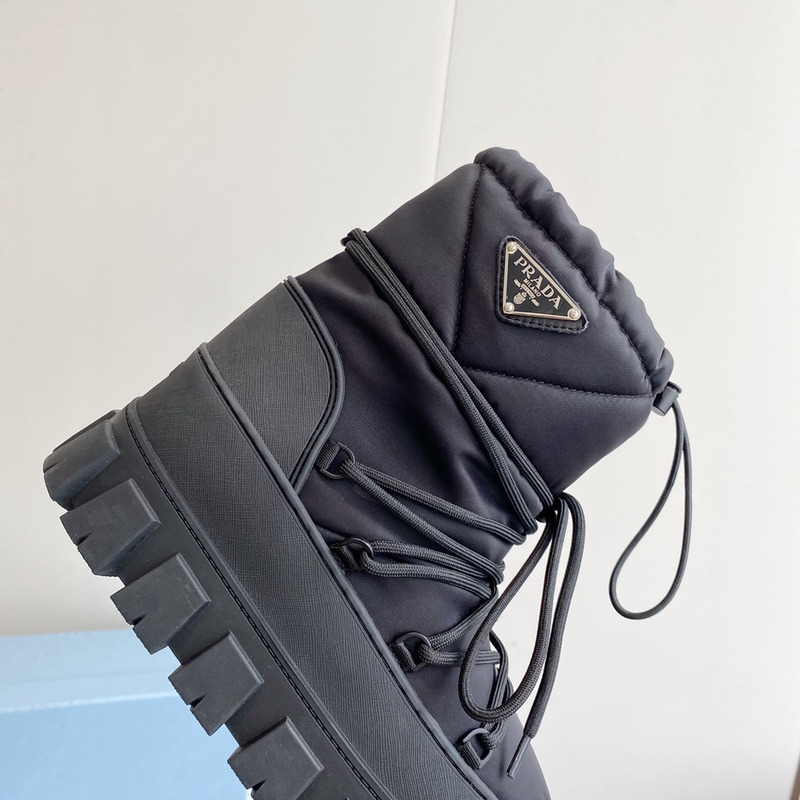 Pra*a re-nylon gabardine apres-ski boots black