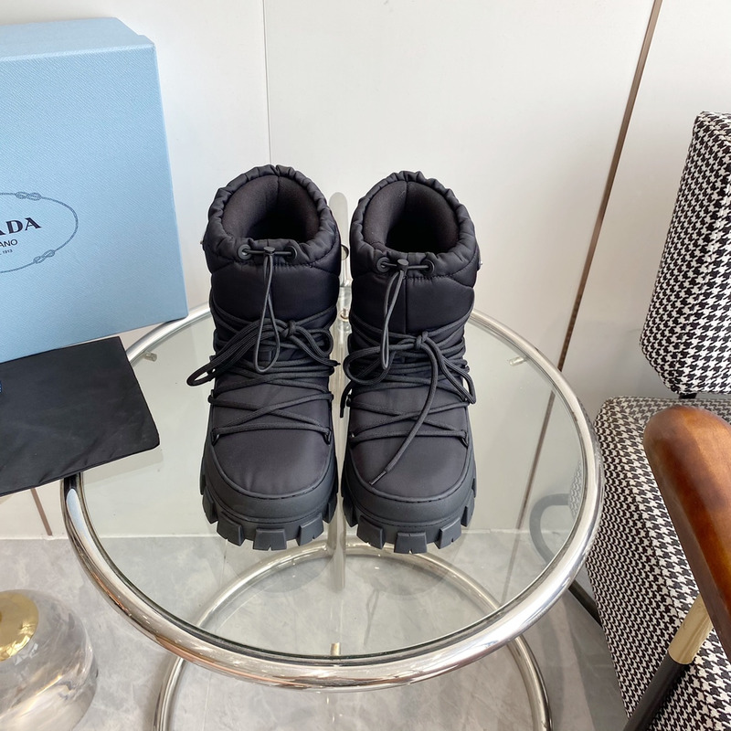 Pra*a re-nylon gabardine apres-ski boots black