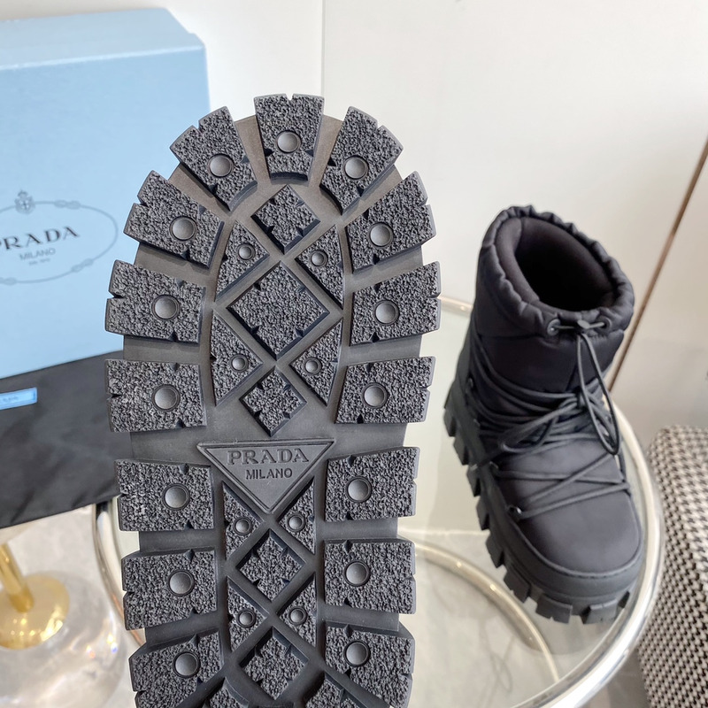 Pra*a re-nylon gabardine apres-ski boots black