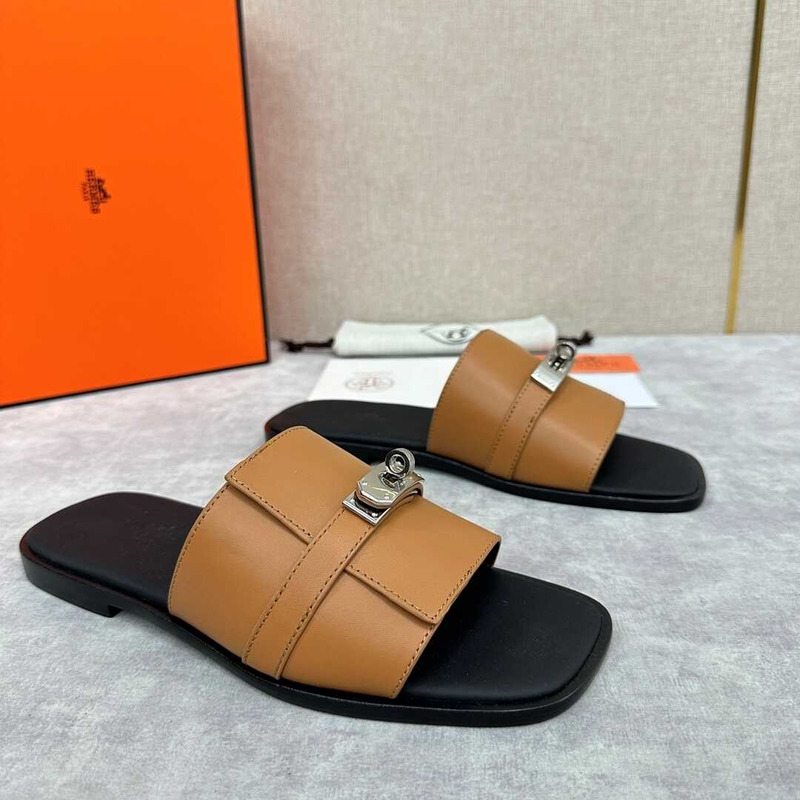 H**mes giulia sandal in brown