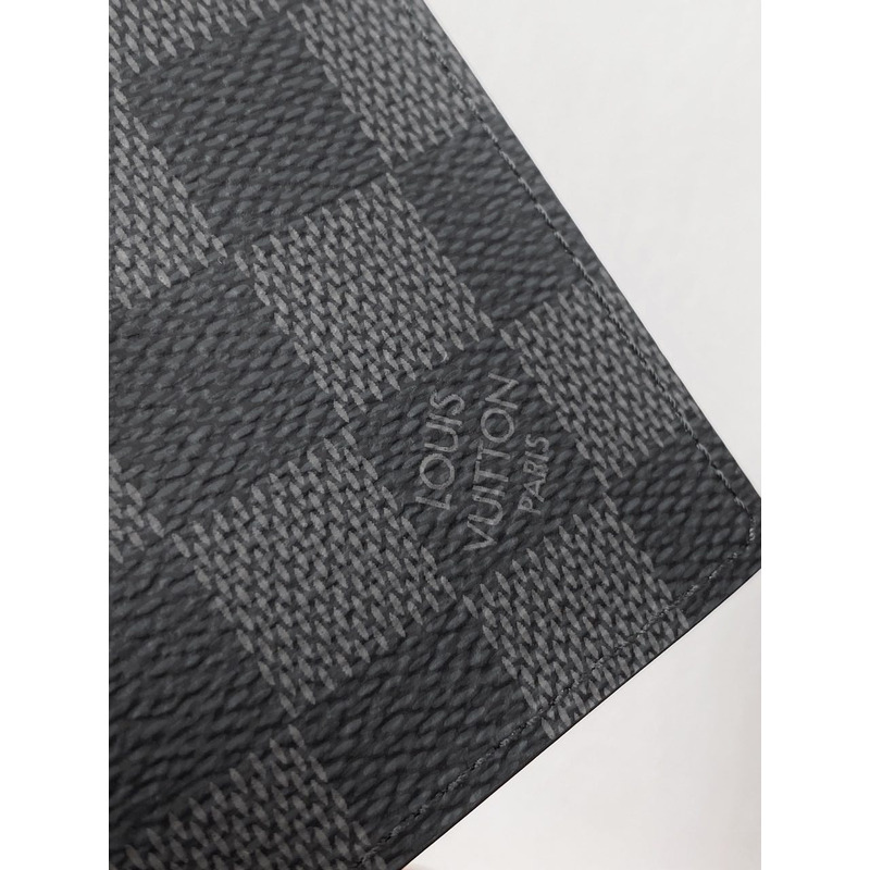 l**is V*t*n damier graphite canvas pocket organizer black