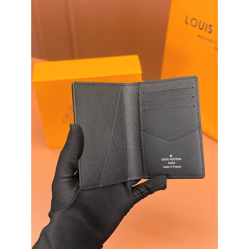 l**is V*t*n damier graphite canvas pocket organizer black