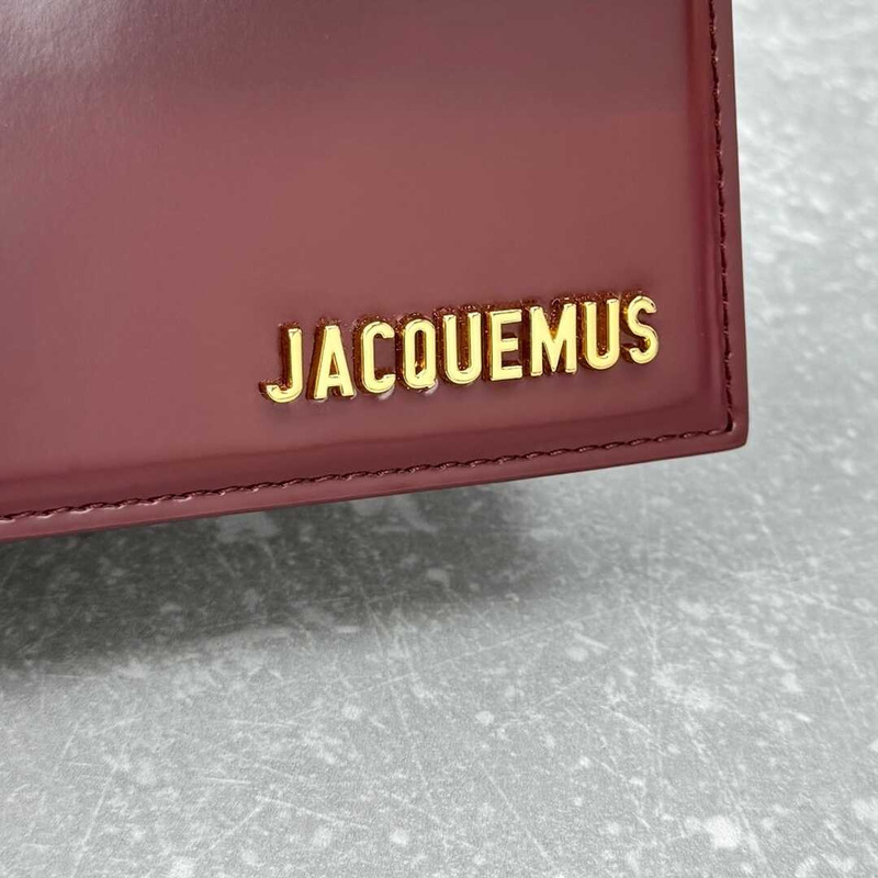Jacquemus Le Grand Bambino Flap Bag Burgandy