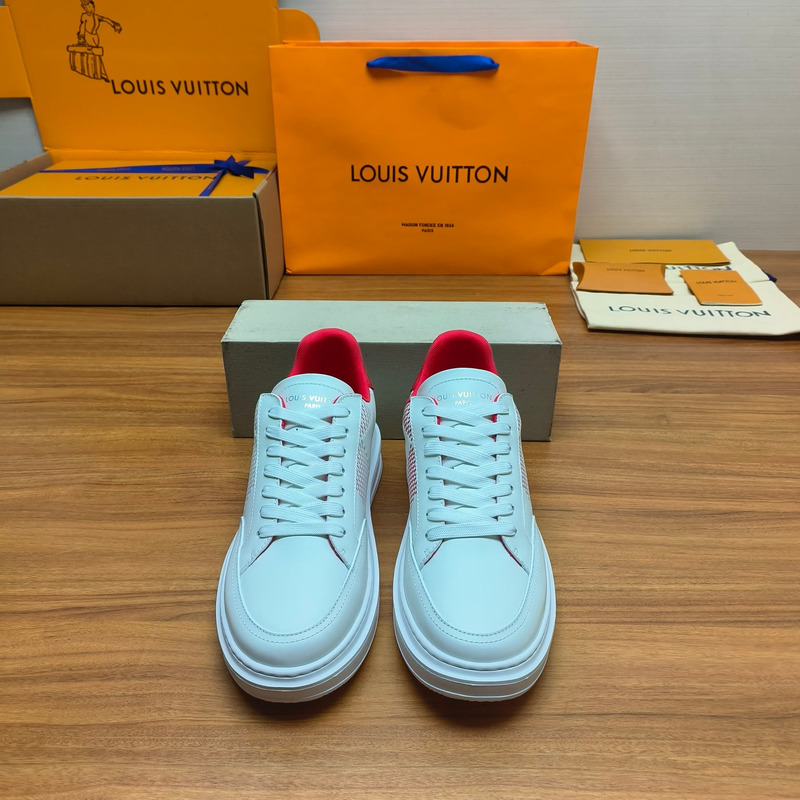 l**is V*t*n beverly hills sneaker white&red