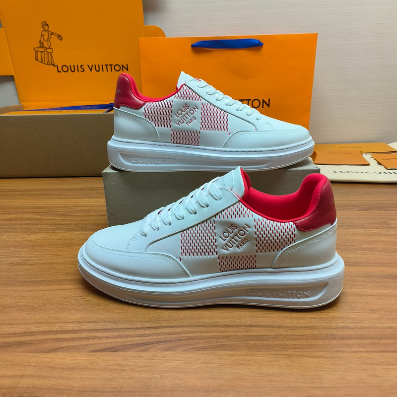 l**is V*t*n beverly hills sneaker white&red