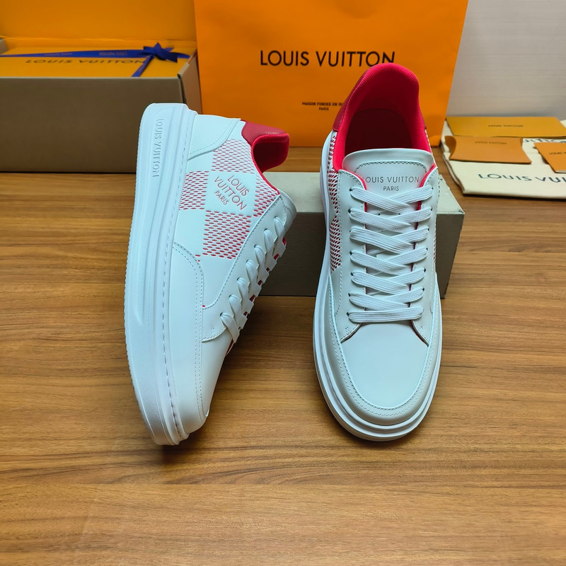l**is V*t*n beverly hills sneaker white&red
