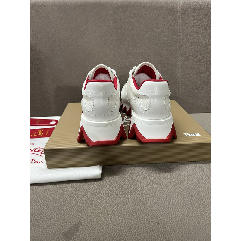 Ch**an louboutin nastroshark olona canva and calf leather men sneakers white