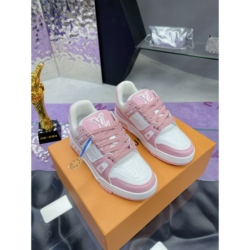 l**is V*t*n trainer sneaker pink and white