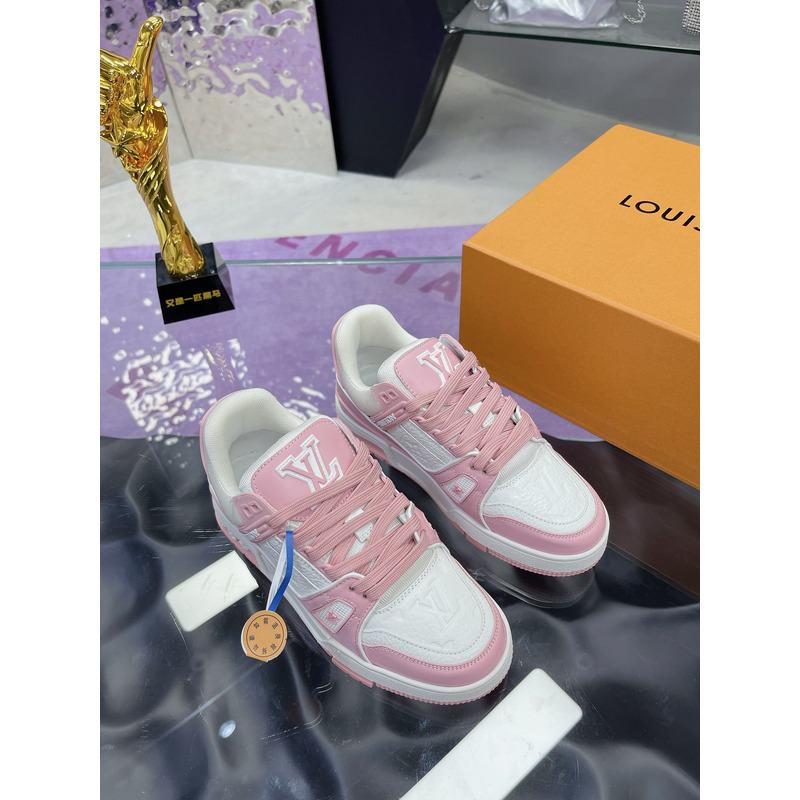 l**is V*t*n trainer sneaker pink and white