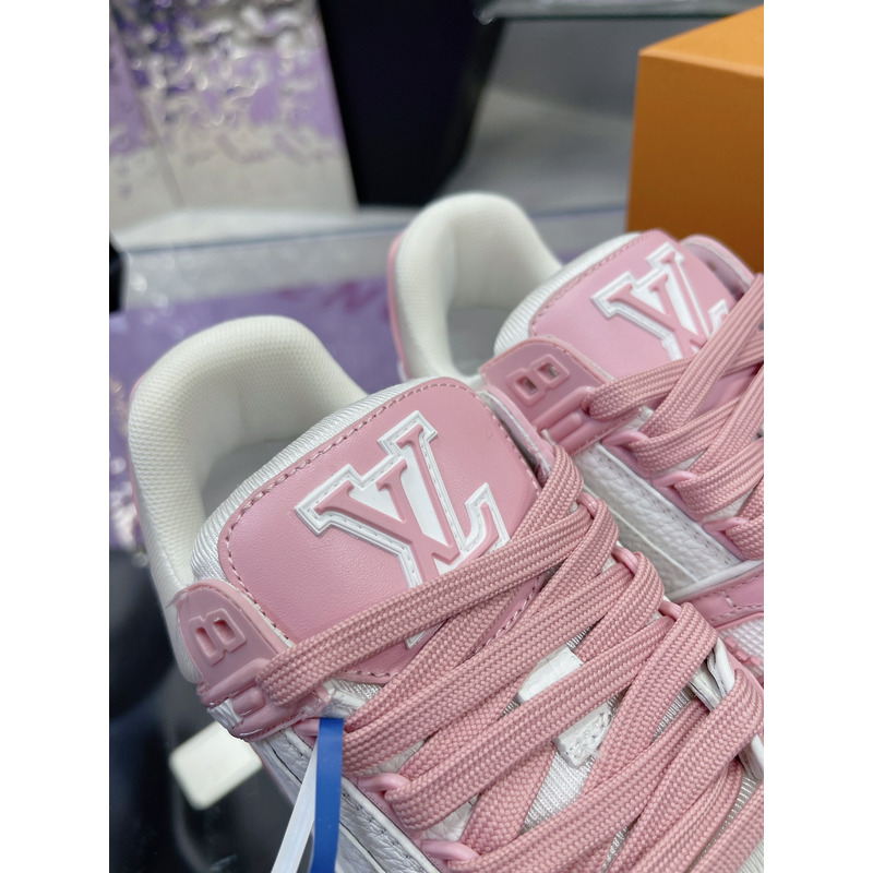 l**is V*t*n trainer sneaker pink and white