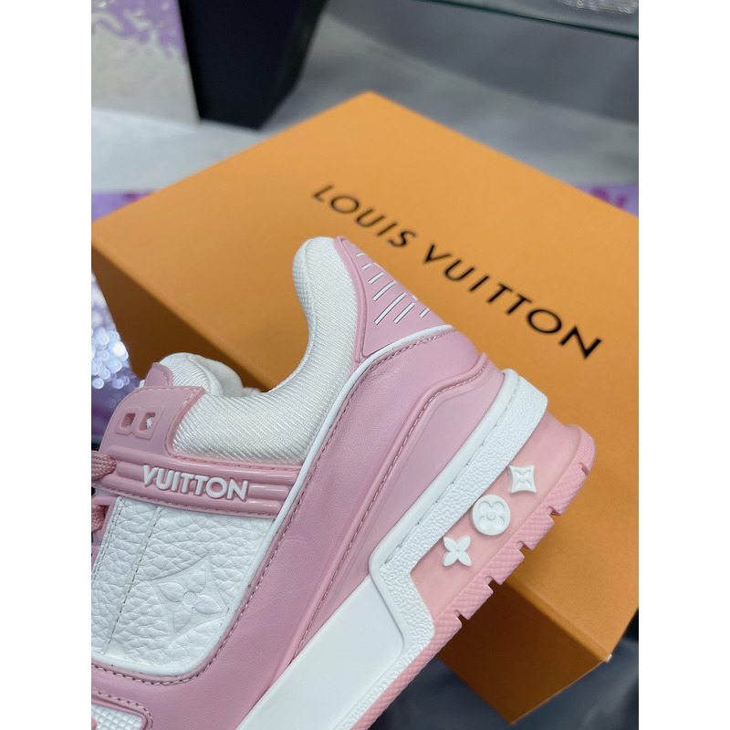 l**is V*t*n trainer sneaker pink and white