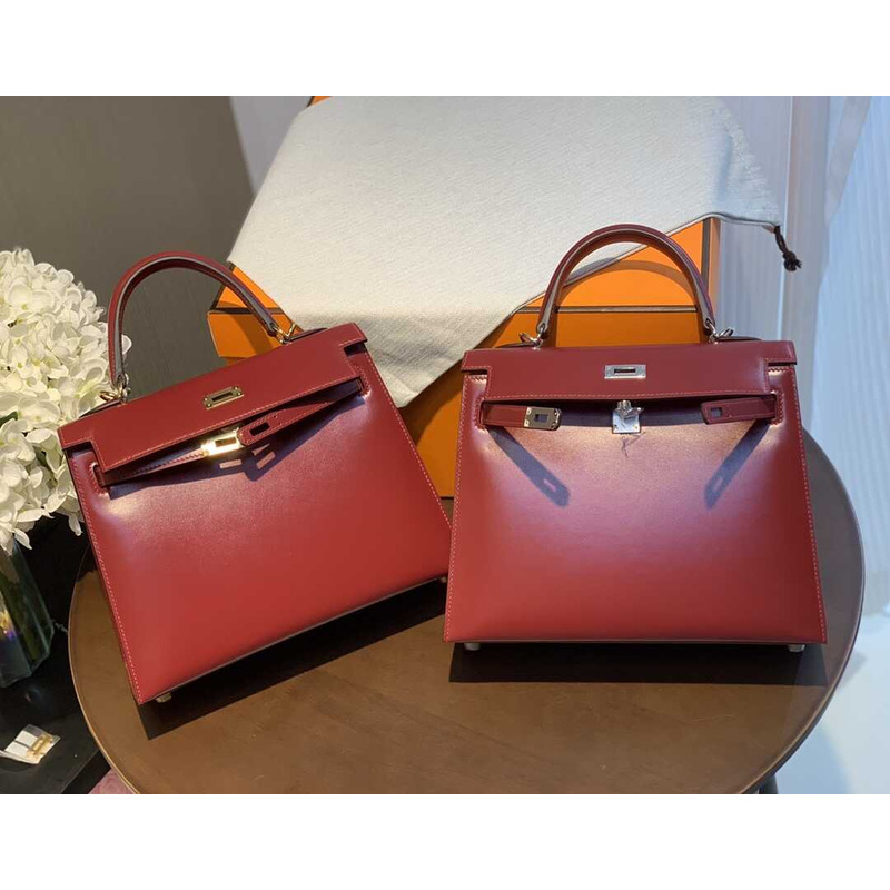 H**mes kelly 25 rouge h sellier sombrero gold hardware red
