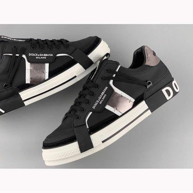 Dolce & Gabbana Calfskin 2Zero custom sneakers in black