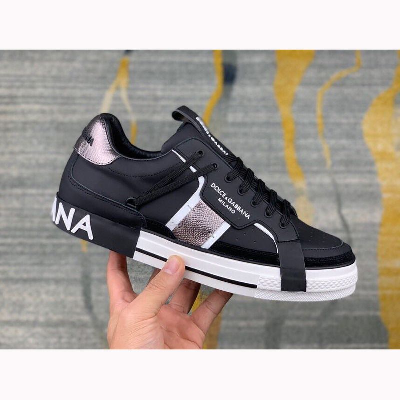 Dolce & Gabbana Calfskin 2Zero custom sneakers in black