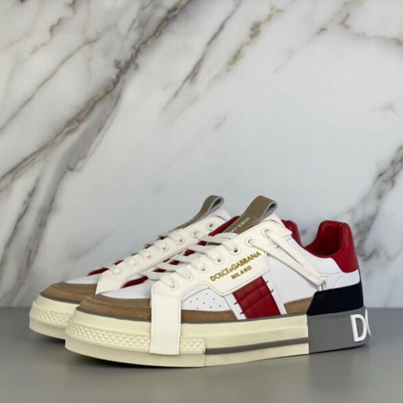 Dolce & Gabbana Calfskin 2Zero custom sneakers in red