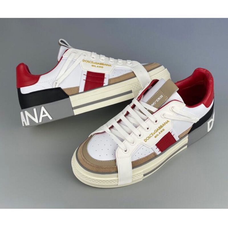 Dolce & Gabbana Calfskin 2Zero custom sneakers in red