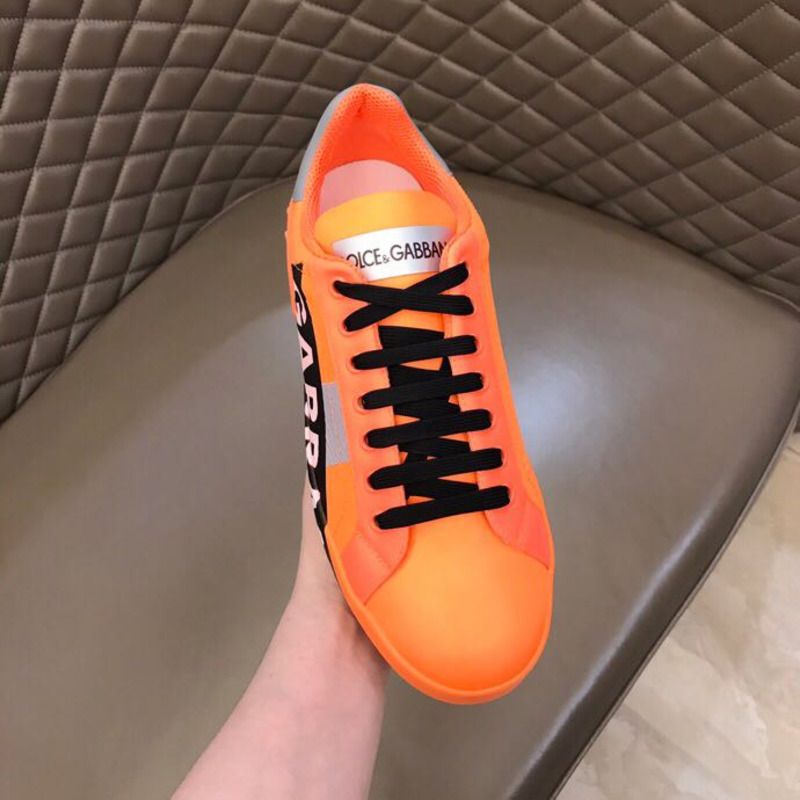 Dolce & Gabbana Portofino Sneakers in Fluorescent Nylon with Logotape