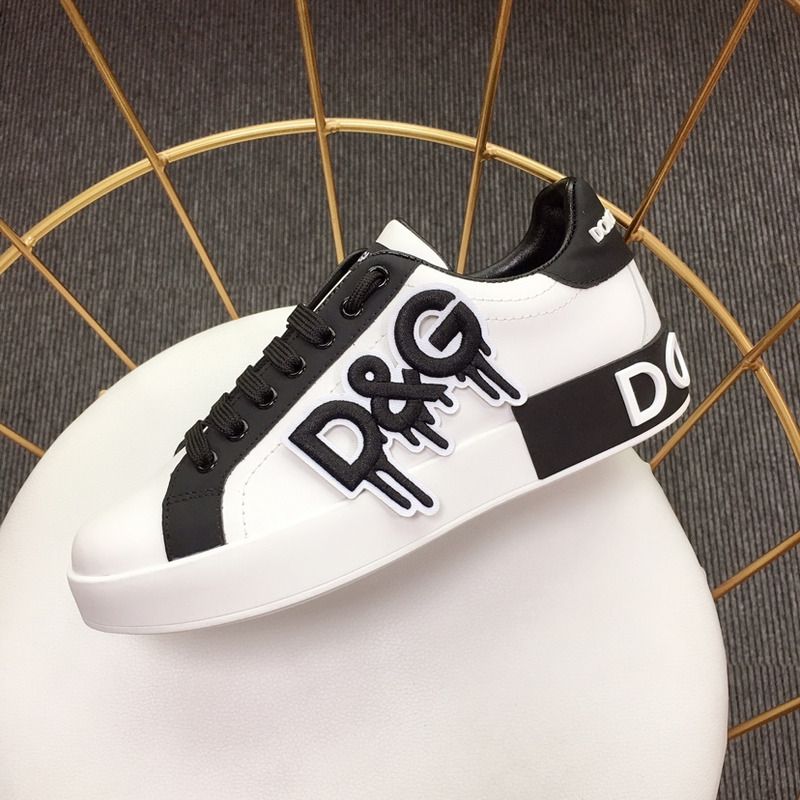 Dolce & Gabbana Portofino Sneakers in Printed Calfskin Nappa