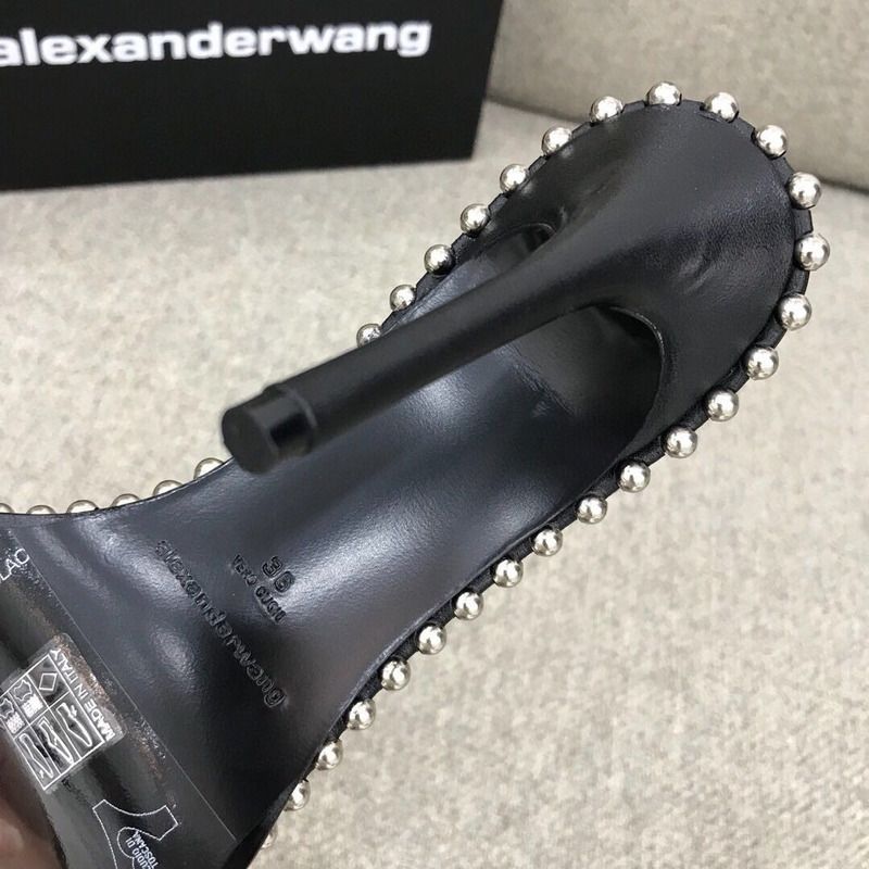 Alexander Wang Nova Satin Crystal Sandal in Black