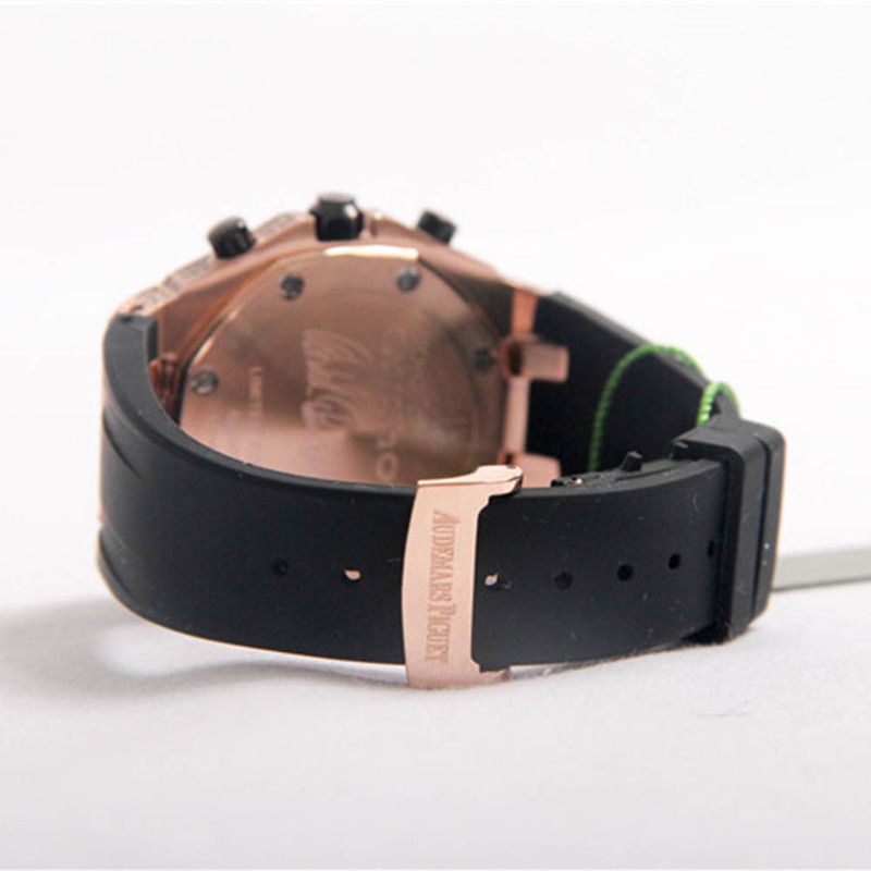 Amiri Audemars Piguet Royal Oak Offshore Jewelly Mens Black Strap Black Dial Watch