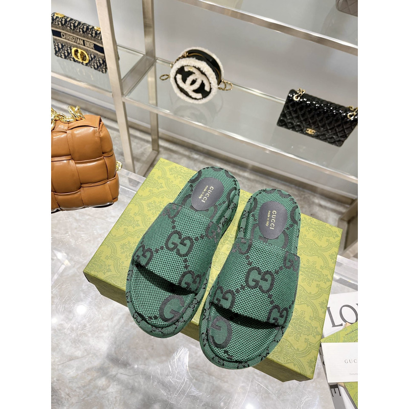 g*u*i angelina gg S*p*e platform slide green