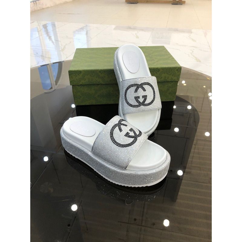 g*u*i double g Di*m*nd shinny platform white