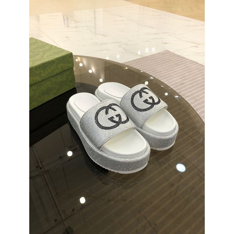 g*u*i double g Di*m*nd shinny platform white