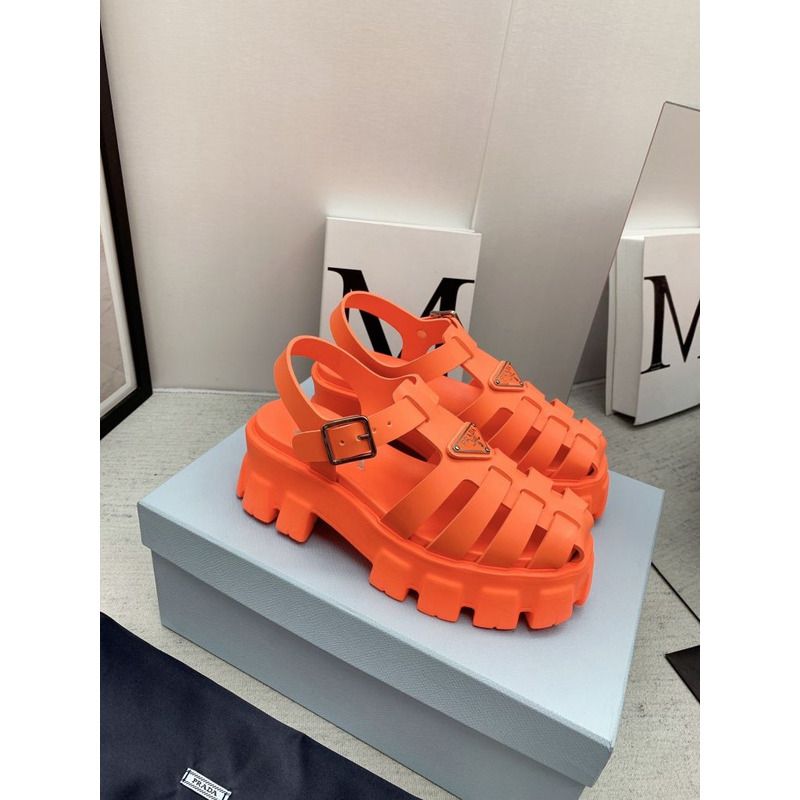 Pra*a foam rubber sandals orange