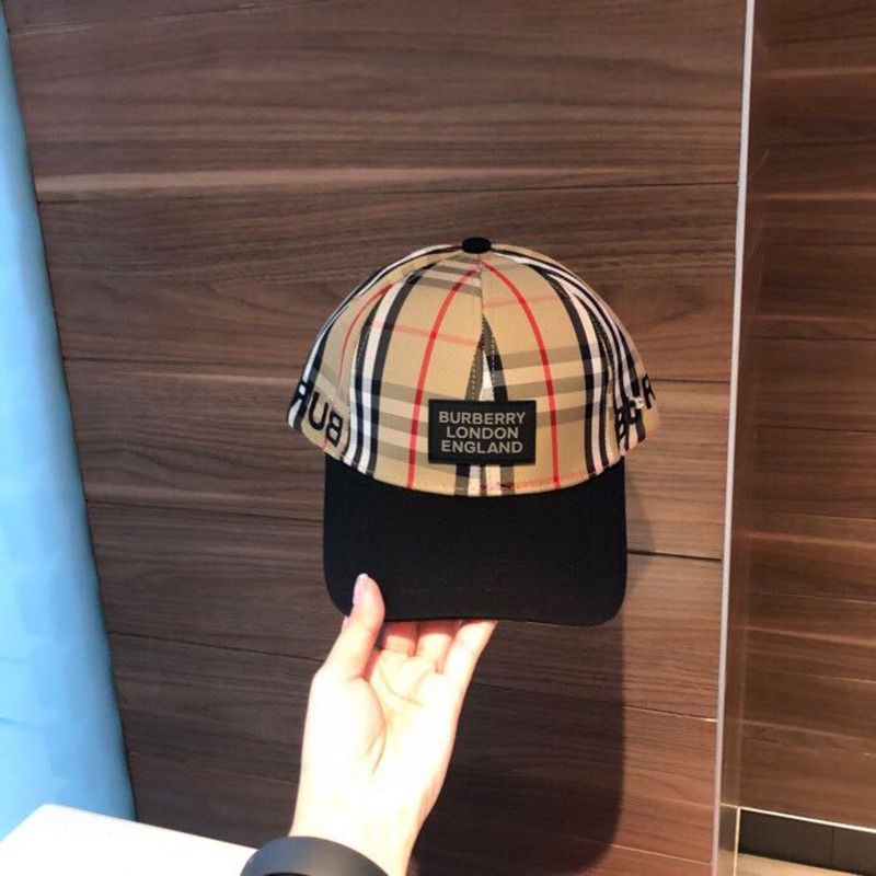 B**rry monogram motif icon stripe baseball cap