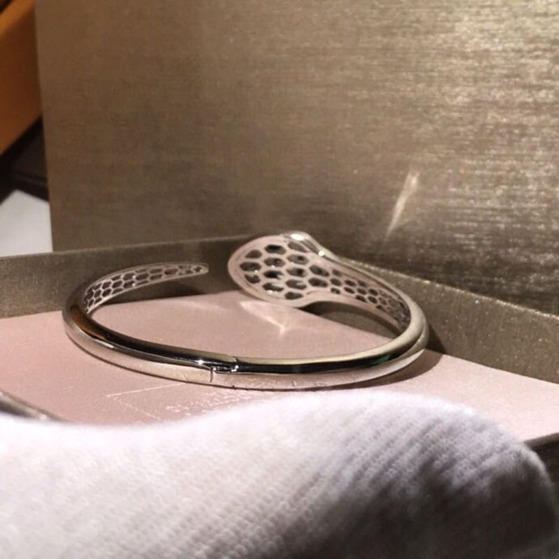 b*l*ai serpenti Di*m*nd snake head cuff bracelet