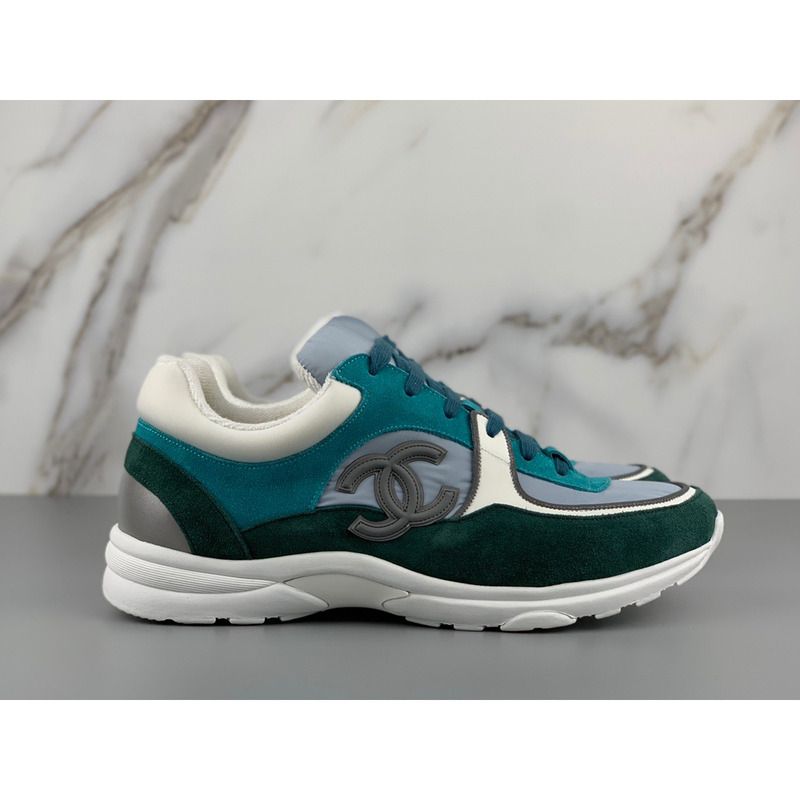 Ch*el sneakers suede nylon reflective