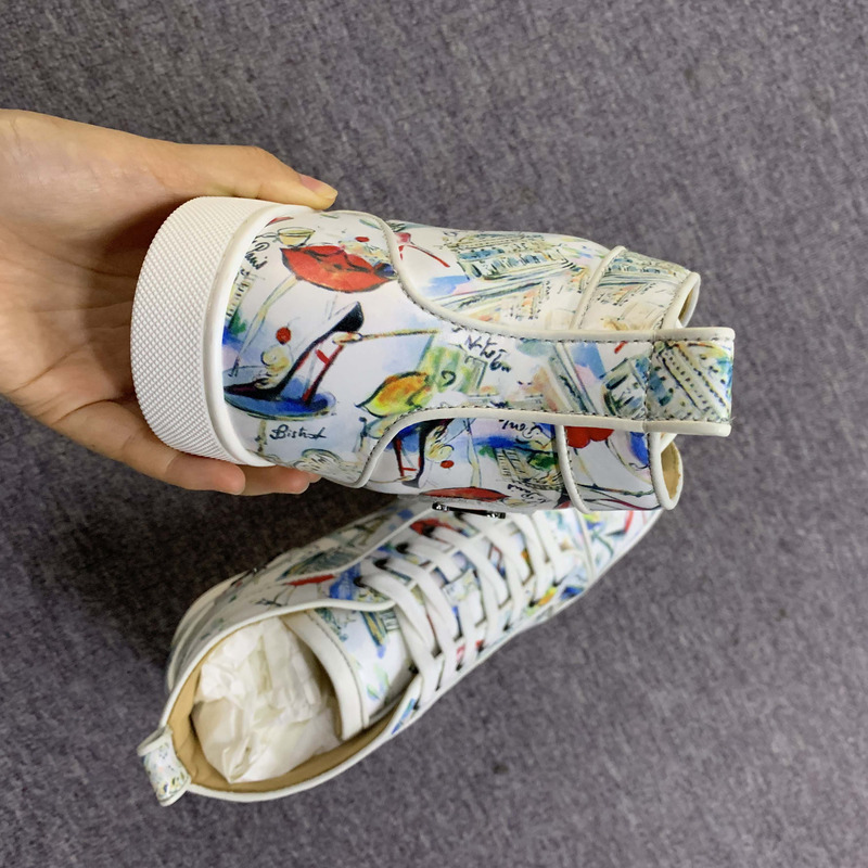 ch**an louboutin S*per perfect l**is junior high-top trainers