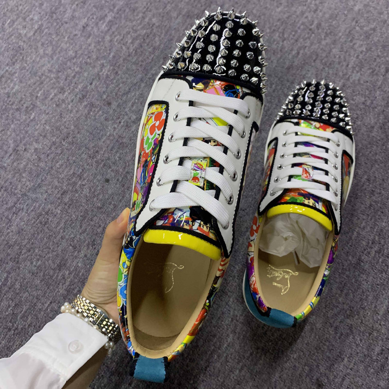ch**an louboutin S*per perfect l**is junior spikes trainers