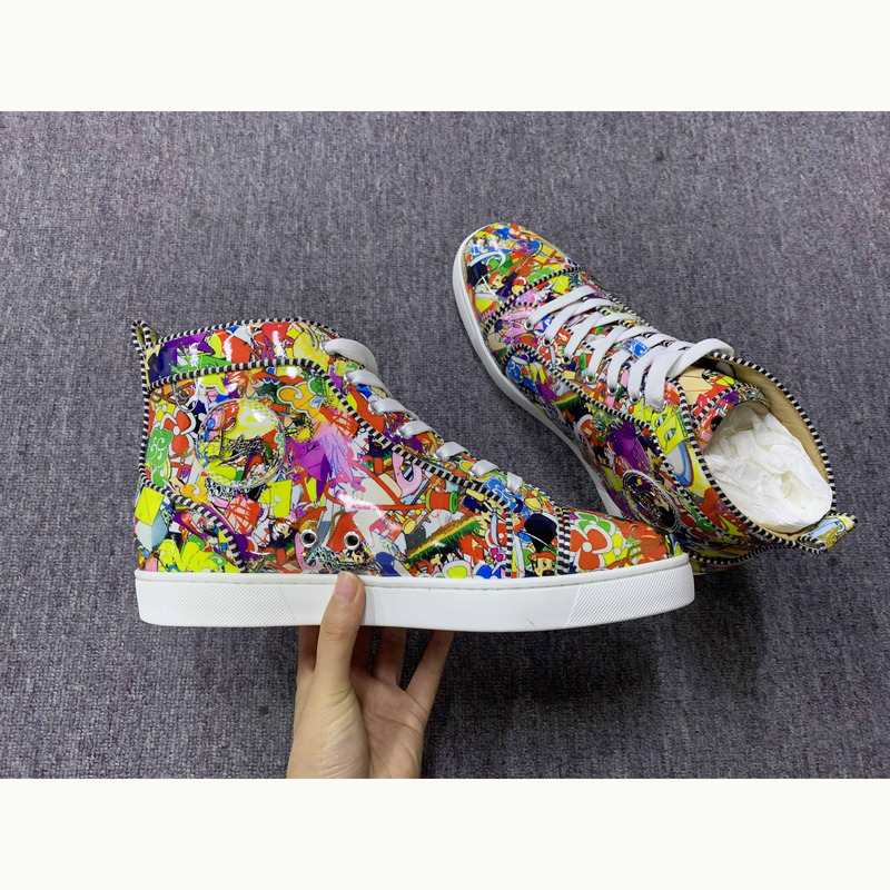 ch**an louboutin lou orlato S*per loubi-print high-top trainers