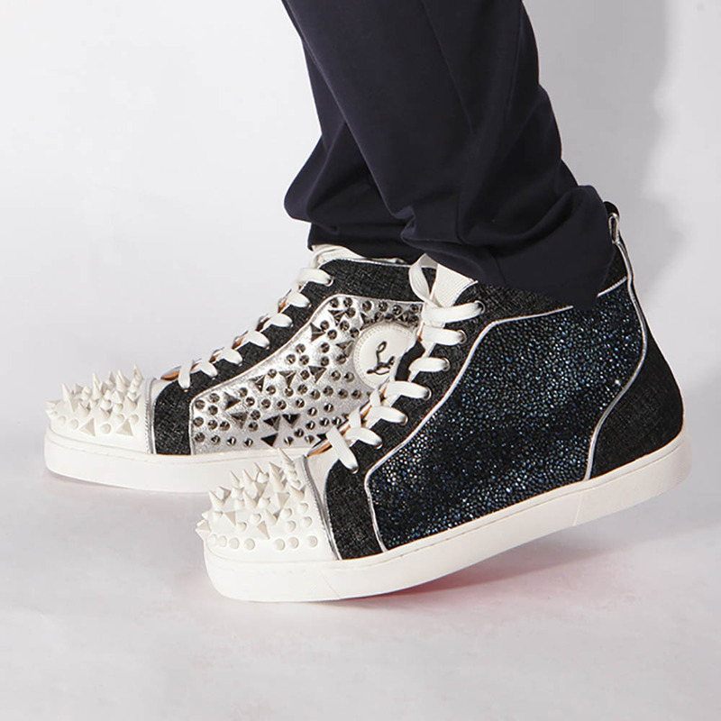 [made  to order] ch**an louboutin S*per perfect no limit sneaker in version multi&fishnet