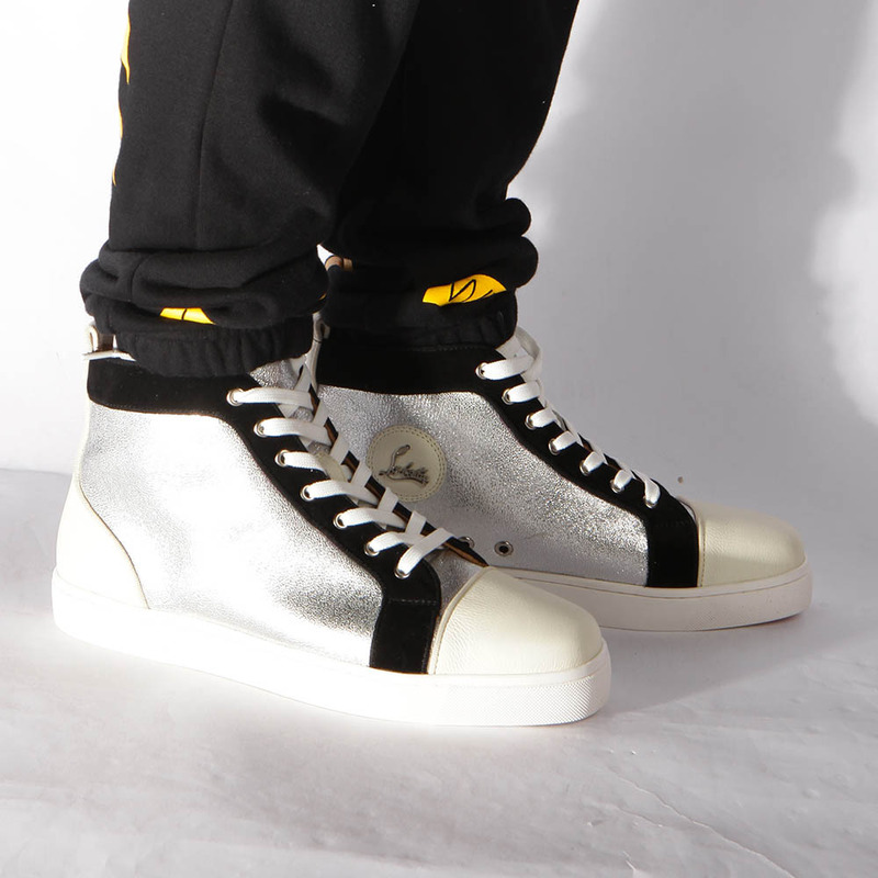 [made  to order] ch**an louboutin S*per perfect l**is orlato flat jumbo high-top sneaker